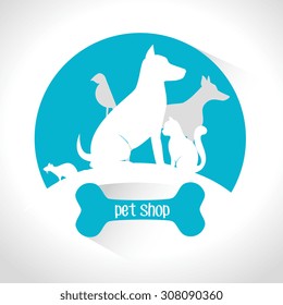 Pet shop design, vector illustration eps 10.