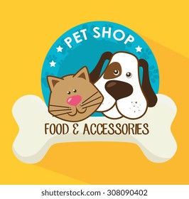 Pet shop design, vector illustration eps 10.