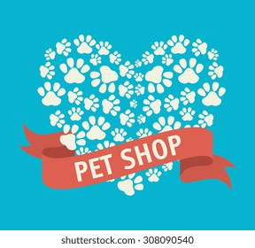Pet shop design, vector illustration eps 10.