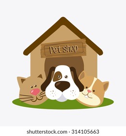 Pet shop design, vector illustration eps 10.