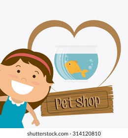 Pet shop design, vector illustration eps 10.