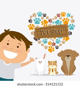 Pet shop design, vector illustration eps 10.