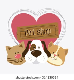 Pet shop design, vector illustration eps 10.