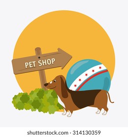 Pet shop design, vector illustration eps 10.