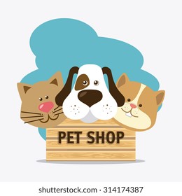 Pet Shop Design, Vektorgrafik eps 10.