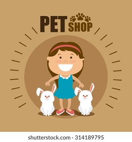 Pet shop design, vector illustration eps 10.