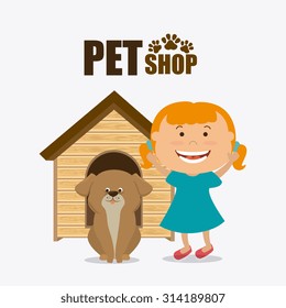 Pet shop design, vector illustration eps 10.