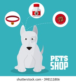 Pet shop and dog  design, Vector illustration
