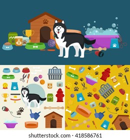 Pet shop, dog goods and supplies, store products for care