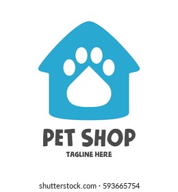 Pet shop, dog lover logo design template