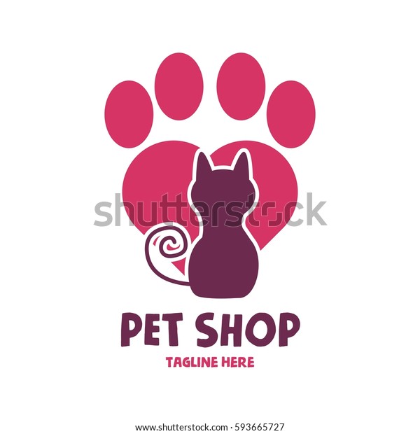 Pet Shop Dog Lover Logo Design Royalty Free Stock Image