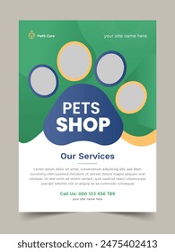 Tienda de mascotas Flyer, Cuidado de mascotas, Pet Sitting flyer, Imprimir Plantilla