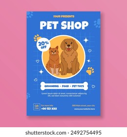 Pet shop flyer template, Pet care, Pet sitting