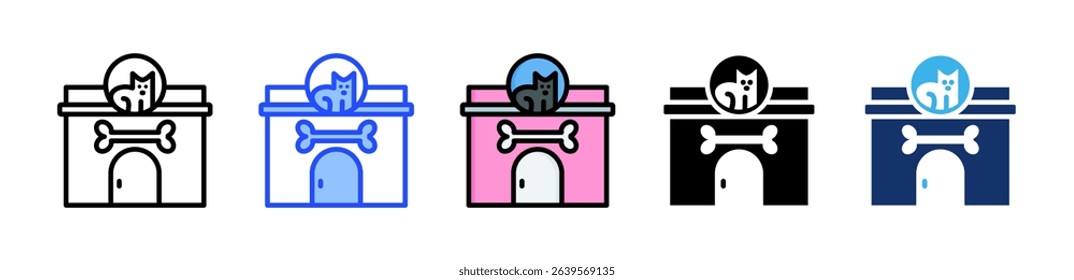 Pet Shop Icon Collection With Multiple Styles