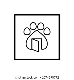 Pet shop icon design trendy