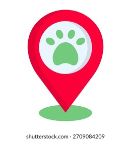 Ilustración vectorial de diseño plano de icono de tienda de mascotas