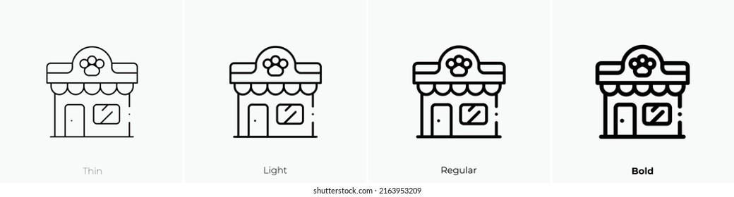 pet shop icon. Linear style sign isolated on white background. Vector illustration.