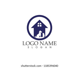 Pet shop icon logo vector template