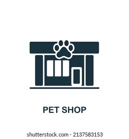 Pet Shop icon. Monochrome simple icon for templates, web design and infographics