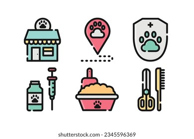 Pet Shop, Pet Icon Set