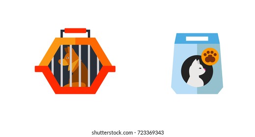 Pet shop icon set