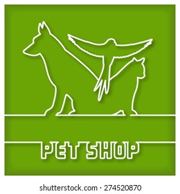 Pet Shop Icon. Vector illustration for web design, signs, icons and logotypes