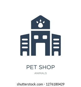 pet shop icon vector on white background, pet shop trendy filled icons from Animals collection, pet shop vector illustration