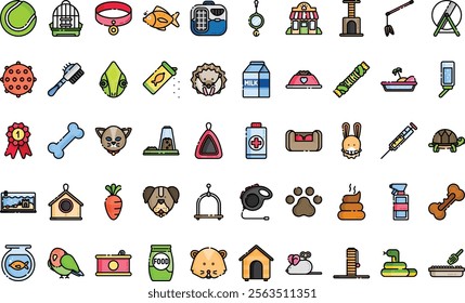 Pet shop icons High-Quality Vector Icons Collection with Editable Stroke. Ideal for Professional and Creative Projects.