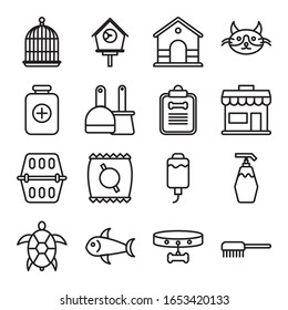 Pet shop icons. Nice vector graphics for grocery stores, animal lover etc.