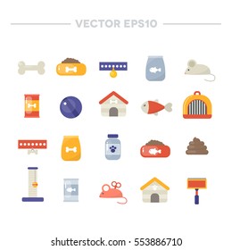 pet shop icons set. vector illustration