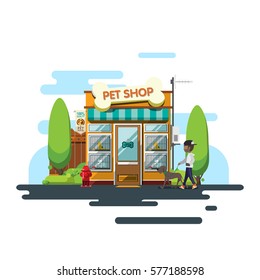 Pet Shop Illustration Flat Design