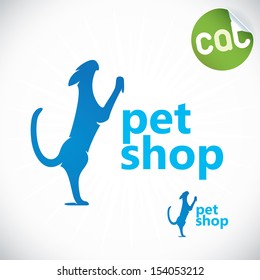 Pet Shop Illustration, Sign, Symbol, Button, Badge, Icon, Logo for Family, Baby, Children, Teenager, People
