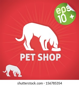 Pet Shop Illustration, Sign, Symbol, Button, Badge, Icon, Logo for Family, Baby, Children, Teenager, People
