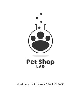 Pet Shop Lab Logo Vector Icon Illustration