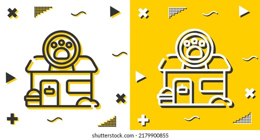 pet shop line icon. Simple outline style.pet shop linear sign. Vector illustration isolated on white background. Editable stroke EPS 10