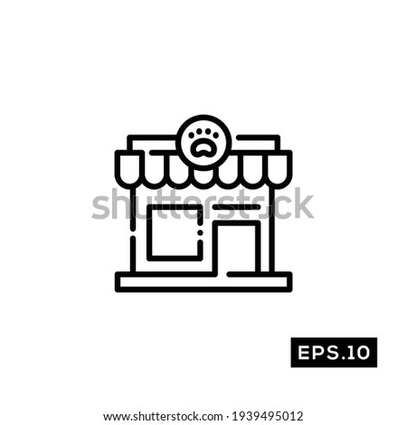 Pet Shop line Icon. Pet Store Icon or Logo sign Vector illustration