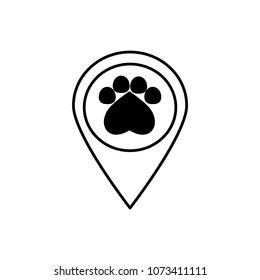 pet shop location icon trendy