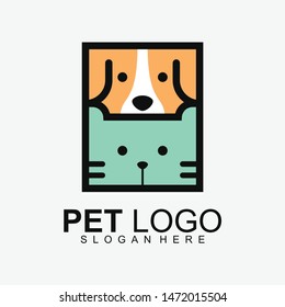 Pet Shop Logo Design For Business. Pet Shop Icon. Modern Design, Vector Illustration. Flat Logo. Pet Shop.