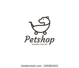 Pet shop logo design. Creative pet store logotype design. Children mascot design, Pet shop, Kids fashion, Animal vector logo template. Baby store icon design