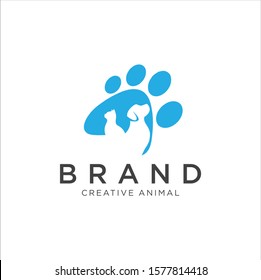 Pet Shop Logo . Pet logo design . Dog cat logo . Animal Pet Care Logo,Pet House,Vet , Store , Pet Health 