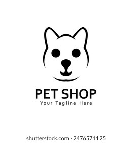 Pet shop logo design illustration