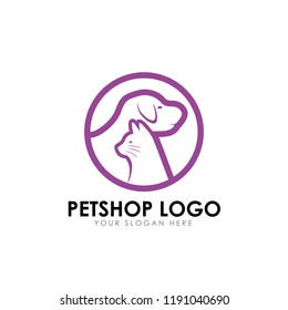 pet shop logo design template. pet home logo design vector icon