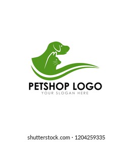 pet shop logo design template. pet home logo design vector icon