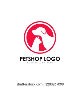 pet shop logo design template. pet home logo design vector icon