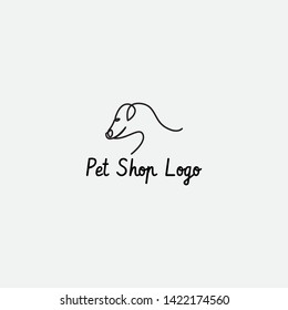 Pet shop logo design template