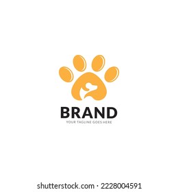 Pet Shop logo design template. Modern animal icon label for shop, veterinary clinic, hospital, residence, business services.