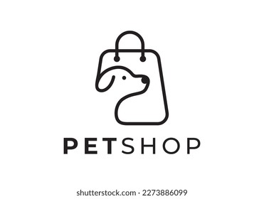 pet shop logo design template. modern creative for shops, veterinary clinics, etc.
