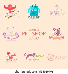 Pet Shop Logo Design Template. Vector Illustration