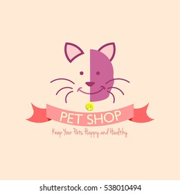 Pet Shop Logo Design Template. Vector Illustration