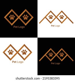 Pet shop logo design in vector